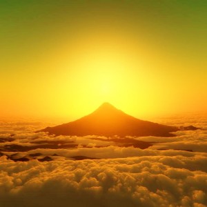 縁起のよい黄金の富士山jpg